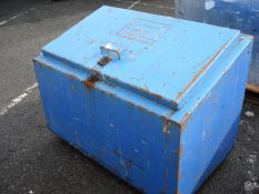 BLUE METAL STORAGE BOX