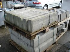 CONCRETE STRAIGHT EDGING BLOCKS X 37 PLUS A FEW ODD SHAPED BLOCKS