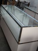 GLASS DISPLAY CASE WITH DRAWS UNDERNEATH