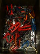 WIRE CUTTERS, WIRE STRIPPERS, PLYERS - (PLASTIC BOX NOT INCLUDED)