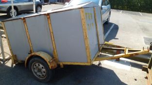 TOP OPENING METAL SIDED 2 WHEELED TRAILER