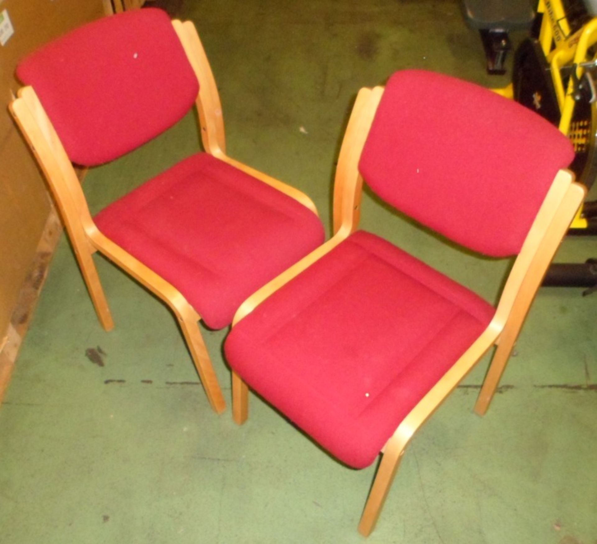 Padded fabric reception chairs - Image 2 of 2