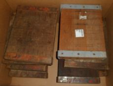 8x Heavy duty wooden blocks - metal edged