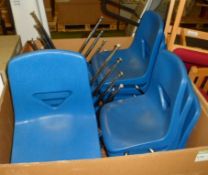 Plastic stacking chairs