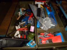 Tool Box - Saw, Hammer, Sockets, Wire Cutters, Screwdriver, Allen Keys