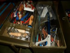 Tool Box - Saw, Hammer, Sockets, Wire Cutters, Screwdriver, Allen Keys