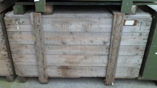 Empty wooden crate