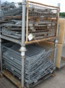 METAL PALLET CAGES - 60CM X 97CM - METAL PANELS SIT ONTO A WOODEN PALLET TO MAKE A CAGE