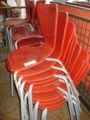 WOODEN CHAIRS X 32 - RED/BROWN COLOUR -  STORAGE MEDIA NOT INCLUDED