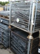 METAL PALLET CAGES - 60CM X 97CM - METAL PANELS SIT ONTO A WOODEN PALLET TO MAKE A CAGE