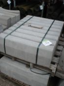 CONCRETE EDGING BLOCKS - CURVED AND STRAIGHT - 9 BLOCKS AT 12CM X 25CM X 77 CM - 16 BLOCKS IN TOTAL