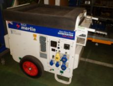 Merlin Gerin 4.8KW - 6.0KVA Mobile generator (as spares or repairs)