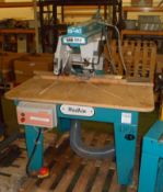 Wadkin BRA 400 crosscut saw & roller steady table