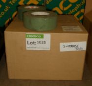 Scapa Olive green waterproof cloth tape 50mm x 50M - 16 rolls per box