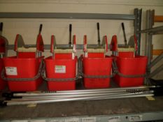 4x Sir mop buckets and 8x Interchange poles