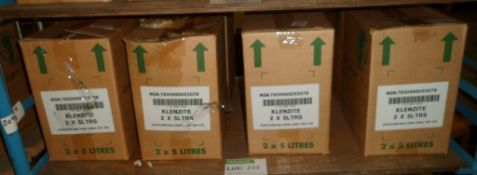 Klenzite Cleaner Sanitizing & Degreaser Fluid 5LTR bottles - 2 per box 8 boxes