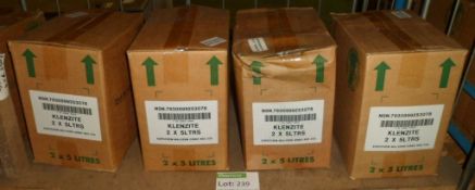 Klenzite Cleaner Sanitizing & Degreaser Fluid 5LTR bottles - 2 per box 4 boxes