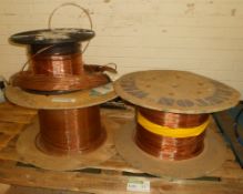 3x Reels of copper wire