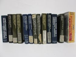 Jane's Military Books To Include Fighting Ships, Weapon Systems, Various Years From The 40's Onwards