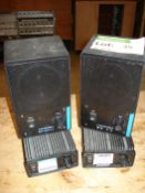 2 X CANFORD POWERED DIECAST SPEAKER AND COMPACT POWER AMPLIFIER