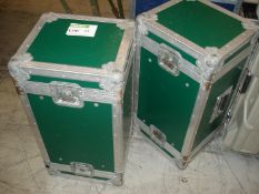 EMPTY GREEN FLIGHT CASE - 250MM X 300MM X 600MM