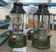 4x Paraffin 'Tilley' Lamps