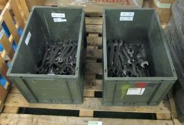 Assorted Spanners (Plastic Boxes Not Included)
