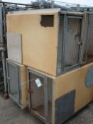 FIBREGLASS/STEEL DOG CAGE/KENNEL - 54CM WIDE X 74CM TALL X 108CM LONG X 4