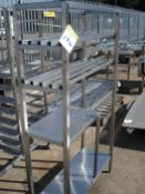 STAINLESS STEEL RACKING/SHELVING  - 37" X 14" X 65"