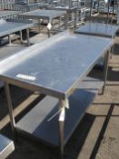 STAINLESS STEEL TABLE - 59" X 27.5"  X 32"