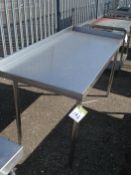 STAINLESS STEEL TABLE - 58.5" X 27.5"  X 32.5"