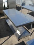 STAINLESS STEEL TABLE - 70.5" X 27.5" X 28.5"