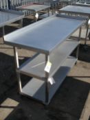 STAINLESS STEEL TABLE - 59" X 23.5"  X 35"