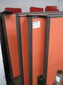 ORANGE COLOURED PARTIONING X 8 SECTIONS - 46.5" HIGH  x 72" LONG - STORAGE MEDIA NOT INCLUDED