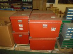 6x Red Storage Boxes