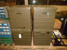 4x Green Storage Boxes