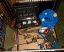 Tools - Saw, Clamp, Banding Tool, Pump, Cutters, Pipe, Trays, Kinetic Water Ram