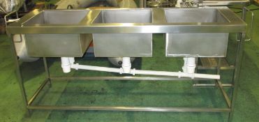 Catering Sink - Three Basin