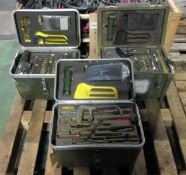 3x Ex-MOD Tool Kit - Torch, Spanners, Saw, Socket Wrench