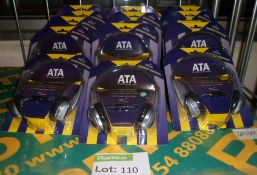 ATA digital headphones - 20-20,000hz - 32 ohms - 100mw - 3.5mm jack - x17