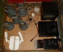 PA & CCTV system - speakers, monitor, cameras, amplifiers