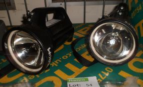 2x Dragon light 100W T12 searchlights - no chargers