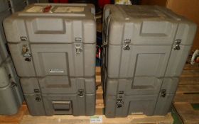 4x Heavy duty transit cases - 500 x 500 x 400