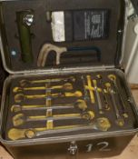 Hand tools in carry box