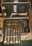 Hand tools in carry box