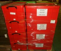16x Heavy duty plastic stoarge boxes with lids