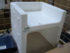 Plastic moulded seat.