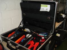 Technician's toolkit in briefcase.