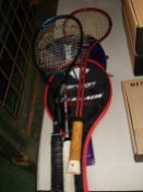 CARLTON isoblade Flare, WILSON Rally & ROSIGNOL Legend badminton rackets.