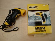 WASP WLR8950 barcode scanner. Tatty box but appears to be unused.